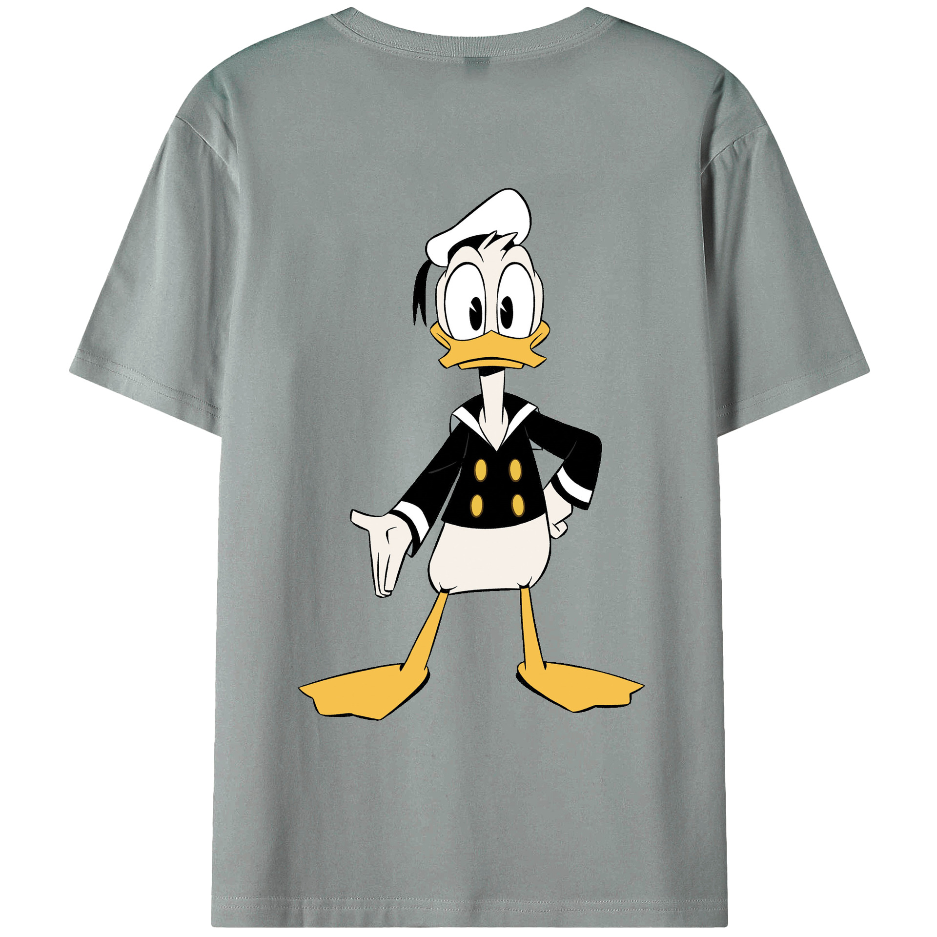 ミッキーマウス Mickey Mouse 綿100％ メンズ半袖Tシャツ（バックプリント） 通気性